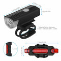 USB Rechargeable LED Bicycle Headlight Bike Head Light Cycling Rear Front Lamp Bike Light Rainproof USB Rechargeable LED bicycle Light - Point A Cycle Co.